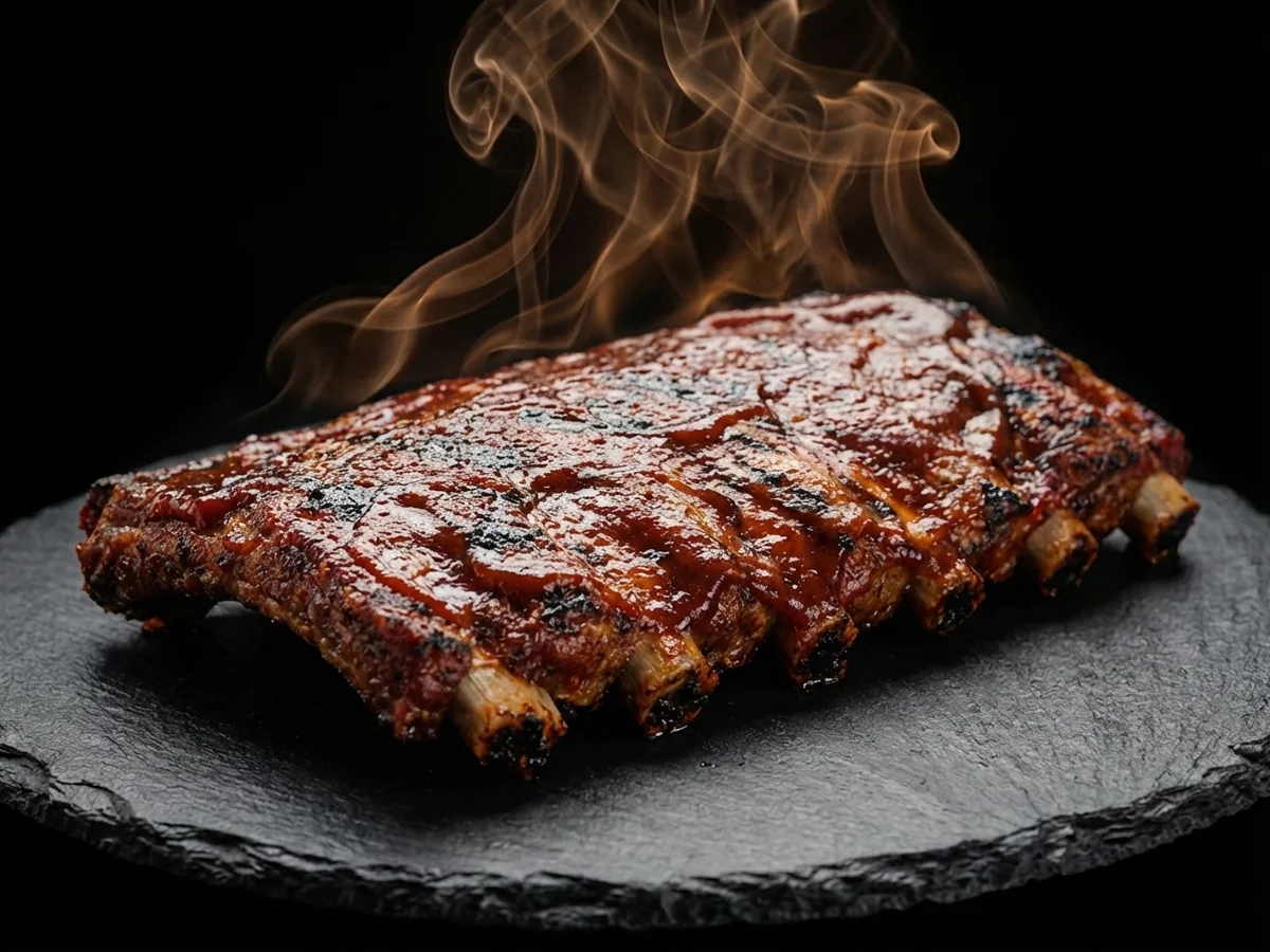 Costelinha BBQ pronto para servir