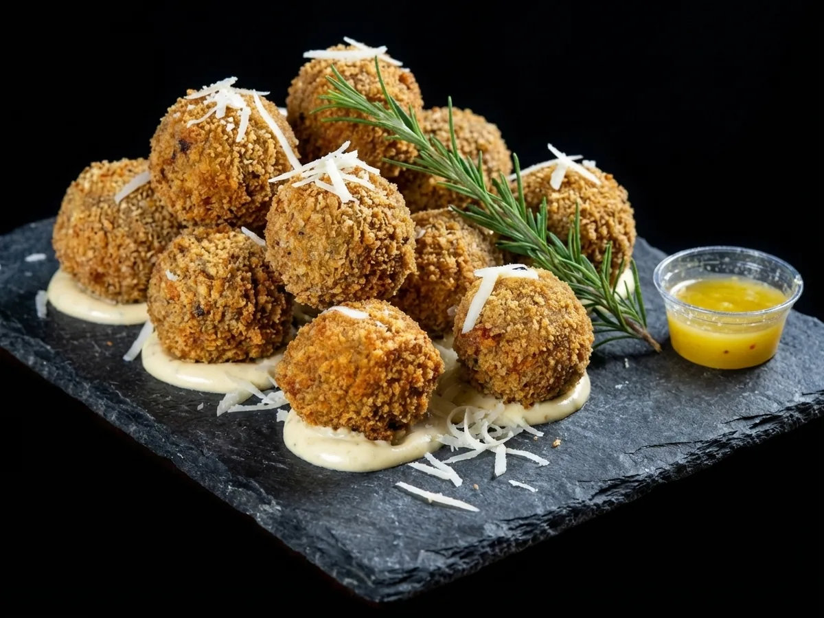 Croquete de costela pronto para servir